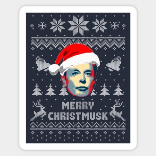 Merry Christmusk Christmas Parody Sticker